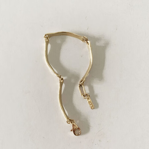 Kechu Korean generation niche sterling silver plated 18k gold retro classic open bracelet/bone bracelet bracelet golden bone (sterling silver plated with real gold) ready for sale