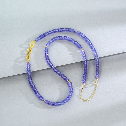 Lie Rui Tanzanite Necklace High-Looking Ethnic Style White Beaded Clavicle Chain 2024 New Style Gift for Girlfriends Niche Tanzanite Necklace