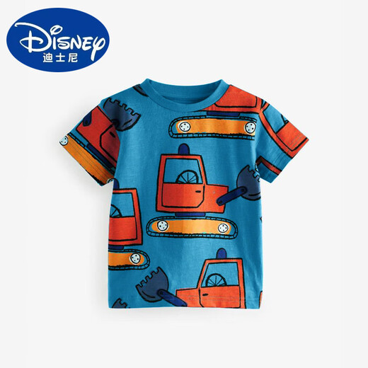 Disney Malwee Boys kurzärmelige Sommerkleidung Neue europäische und amerikanische Kinder lässige Druck runden Hals hübsches kurzärmelige Kinderkleidung 9276 130 cm