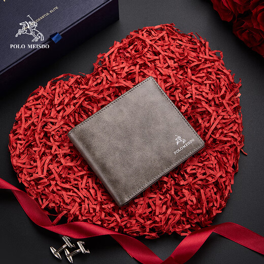 Paul Mesid men's wallet men's short fashionable short wallet gift box birthday gift for boyfriend husband father