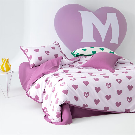 Mercury Home Textile lit quatre pièces Ensemble 100% coton de coton coton pur litière quatre pièces kit de litière en coton complet couvercle de courtepointe amour est unique