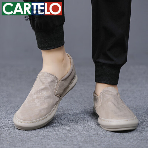 Cartelo 2025 Nouvelles chaussures pour hommes printemps et été chaussures décontractées respirantes chaussures de toile pour hommes de chaussures de pédale d'un pied vieilles chaussures en tissu beijing hommes couleur noire couleur 40 (255 mm)