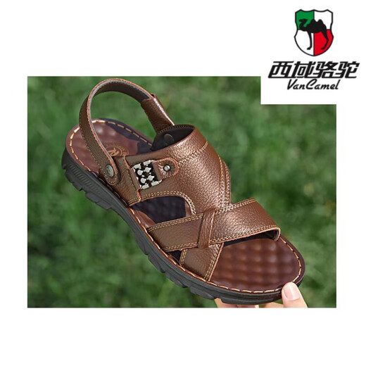 Western Region Camel (Vancamel) Kuhläden Ledersandalen Herren Sommerschuhe Freizeit zwei-scherze Fischereischuhe