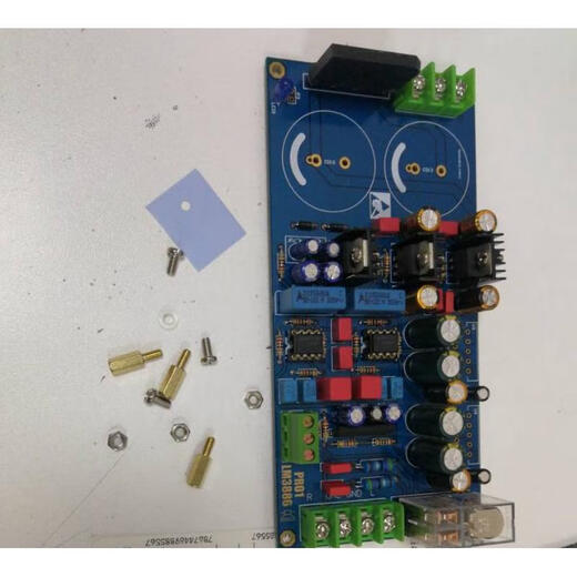 双面沉金LM3886功放板套件散件 DIY成品板细腻耐听动态感出色 3886用黑色散热片1个