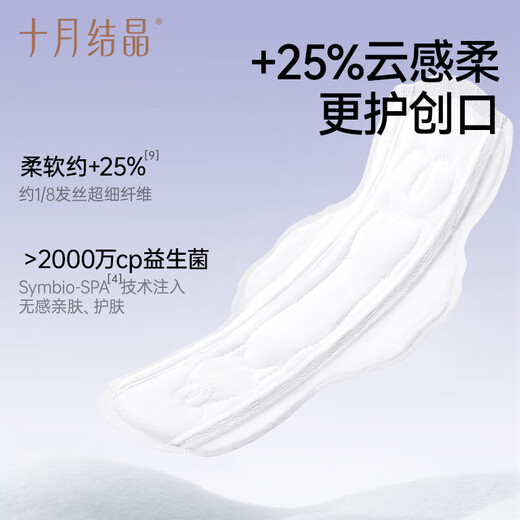 Octobre Crystallisation Modèle de mise à niveau probiotique de serviette sanitaire maternelle post-partum lochia puerperal mince serviette sanitaire 390 mm 10 pièces