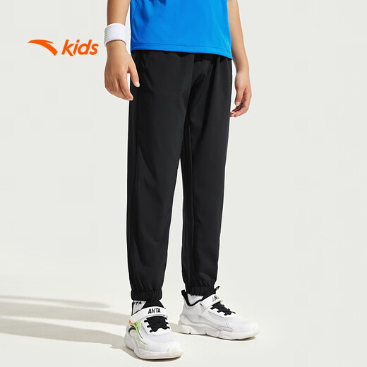 Anta children's woven sports trousers for boys and girls 2025 summer comfortable and thin woven sports trousers A72527501