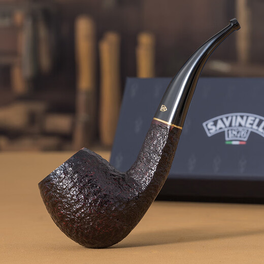 沙芬（SAVINELLI）意大利高档石楠木烟斗677弯斗大全进口老式实木旱烟斗男士 【百年罗马 677大斗】5星推荐