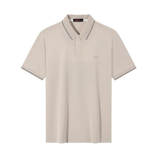 Qipai containing mulberry silk Qipai short-sleeved POLO shirt for men summer thin lapel top