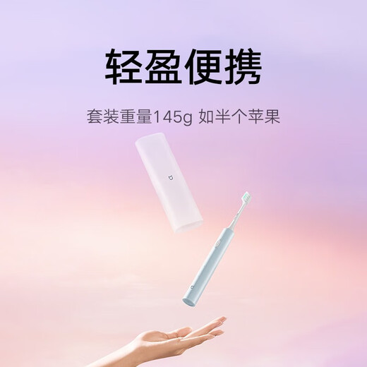Xiaomi Sonic Elektrische Zahnbürste T200C Zahnfleischpflege für Zuhause, Paar-Zahnbürste, tragbares Reiseetui, Flugzeug, wiederaufladbare wasserdichte Zahnbürste, rosa Geschenkbox-Set