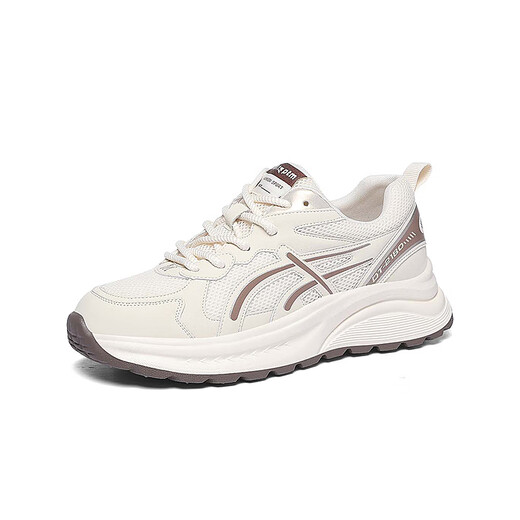 
Ouya Linglong white shoes for women in summer new style for women with thick sole versatile sports shoes for travel mesh breathable casual shoes dad shoes Mika [Shuangwang] JST7036 37