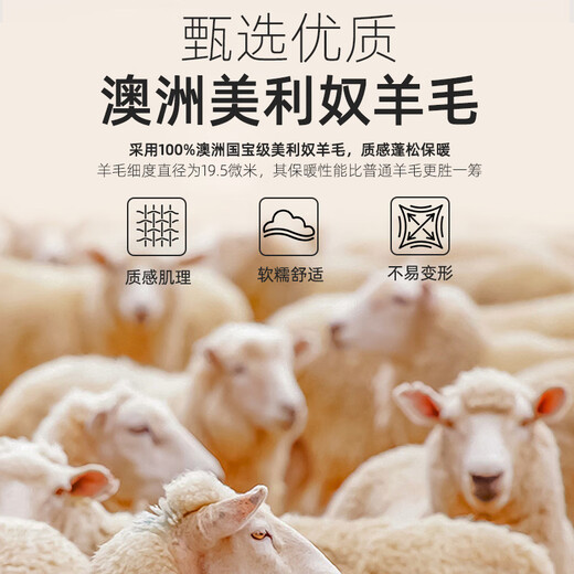 YOUNGOR wool sweater for men, all-sheep wool sweater, comfortable, warm and moderately thick VYQW639998FVA Navy Blue L 105c