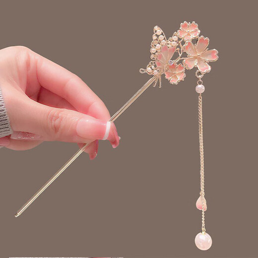 Jiao Xuefei enamel flower hairpin hairpin ancient style birthday gift for girlfriend headwear hair accessories national style 520 gift for wife