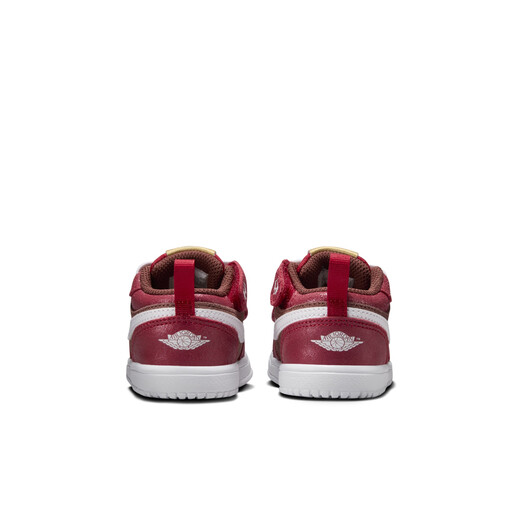 耐克（NIKE）Jordan官方耐克乔丹男女童婴童运动鞋宝宝低帮皮面魔术贴HF3203 200小马棕/白/校园红/金属金/游戏宝蓝/椰奶色 26