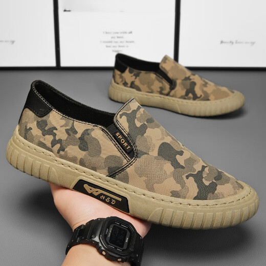 Zapatos casuales de tela para paraguas de seda de hielo transpirable para hombres zapatos de lona perezosa zapatos de trabajo con una sola patrimonio zapatos de tela beijing xf-11 negro 40