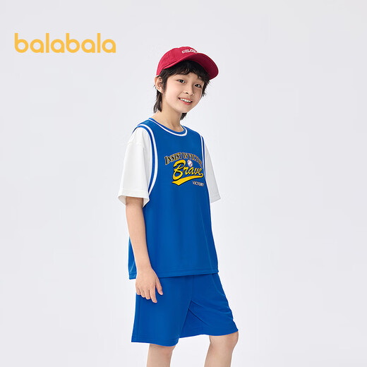 巴拉巴拉儿童短袖套装2025童装夏季男童中幼童两件套时尚运动208225119107