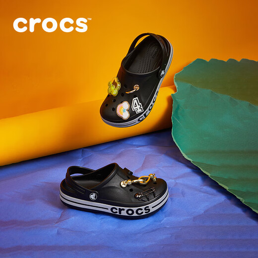 Crocs Bey Kaluban Children's Cave Shoes Chores de plage Chaussures garçons et filles Booths Slippers / 207018/207019 Black-001 35 (215 mm)