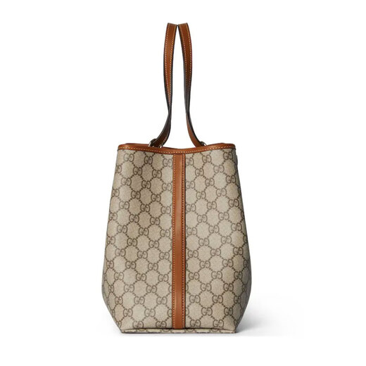 Gucci (GUCCI) women's bag tote bag handbag double G Emblem series new medium tote bag 38-section gift medium beige brown 815213FAD6L9758