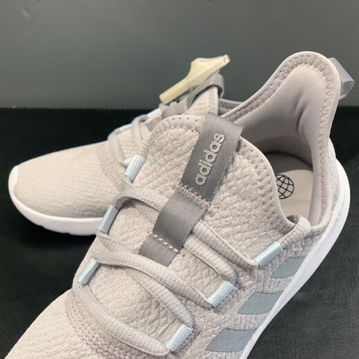 Adidas official running shoes women's shoes 2025 summer new breathable one-foot sneakers comfortable cushioning light casual shoes HP6228/gray 36 (220mm)