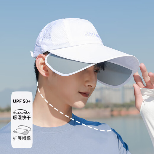 Banana lower sail sun protection hat men's summer sun hat outdoor large head cap breathable fishing hat 2025 new sunshade hat light gray brim can be stretched lengthened and widened brim adjustable