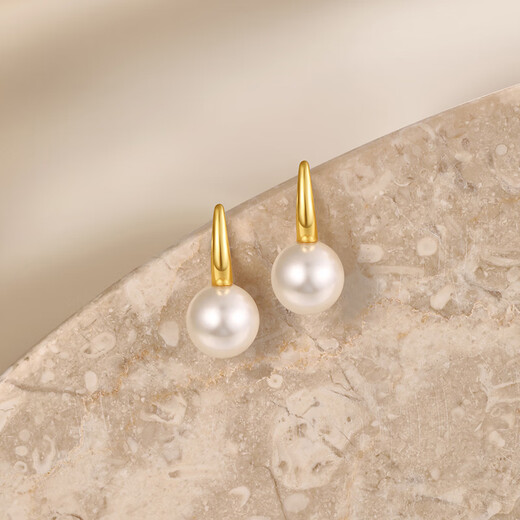 ZLF S925 Silver Stud Earrings for Women, Retro Temperament Imitation Pearl Earrings, Birthday Gift for Girlfriend, Pair of Studs