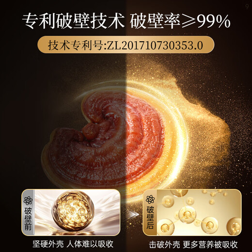 Vinsic文斯可小金芝灵芝孢子油软胶囊美国进口搭中老年术后放化疗营养品