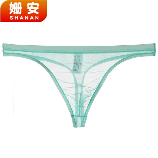 允桐男士裸感透明丁字裤薄款网纱性感内裤情1趣诱1惑透气男青年T裤wy 白色 2XL