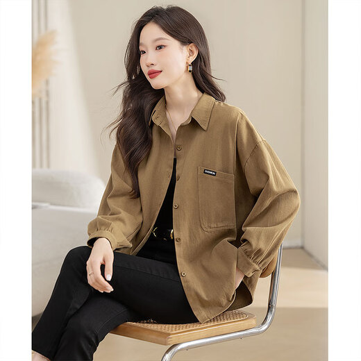 
Cypress Loose Shirt 2025 Autumn New Women's Fashion Lapel Single Breasted Casual Shirt