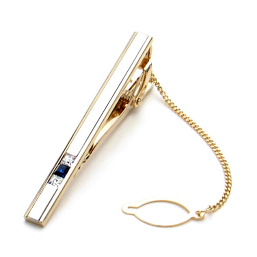 UGO CONTI Clip de corbata italiano regalo de negocios para hombres gemelos con cuello formal profesional grabado personalizado versión coreana (oro)