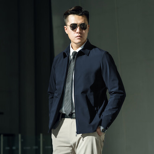 Longya Third Generation Longya Dark Lapel Jacket Commuting Business Executive Jacket Black Simple Atmosphere Comfortable Jacket Extreme Night Black M 175/96A Weight 140-155