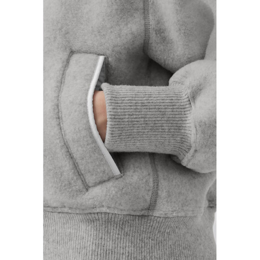 Canada Gans Chilliwack Frauen weißes Label Wolle Wolle Fleece Jacke Bomber Jacke große Gänsejacke 7102W1 1342 Blumengrau Silber Birke M.