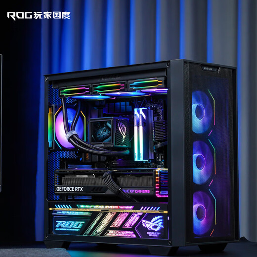 ASUS 24-issue interest-free ROG Family Bucket i5 14600KF/RTX5060Ti/4060TI console game desktop assembly computer DIY assembly machine rendering live broadcast host i5 14600KF+RTX5070丨four single host