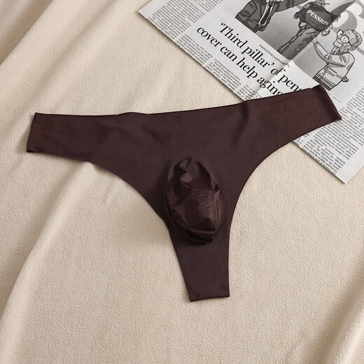 Men's thong sexy underwear concave protruding gay sexy underwear summer sexy T-pants sexy temptation black M90-120Jin Jin is equal to 0.5 kg