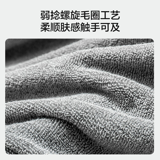 Made in Tokyo, 320g pure cotton 7A grade antibacterial bath towel, Class A thickened and soft Xinjiang cotton strong absorbent men's large bath towel, gray