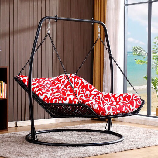 
Nuojiangjing Ei9 rocking chair, double hammock hang basket, blue bed outdoor swing chair balcony hanging blue swing bed rocking white small (A13821 seat cushion)