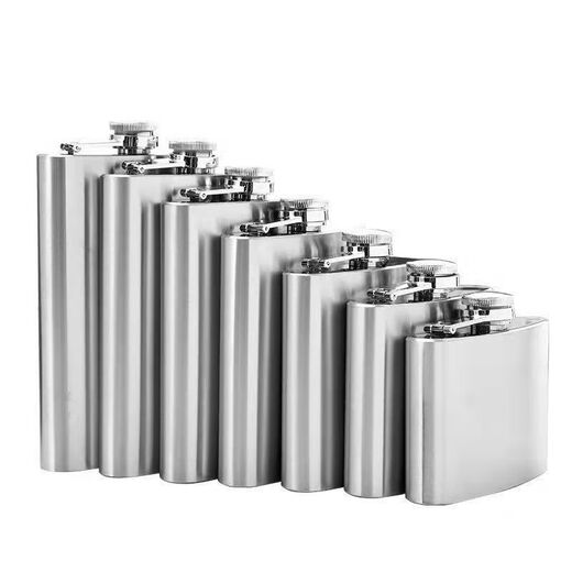 An Junsheng Stainless Steel Flask Portable Flask Portable Flask Russian Flask Small Flask About half Jin Jin is equal to 0.5 kg Original color flask with funnel 1ml