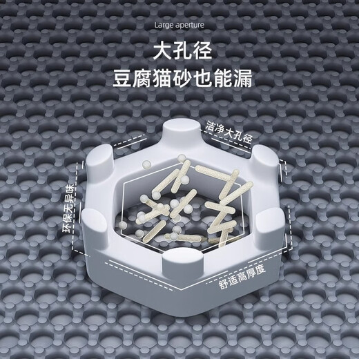 POPOCOLA cat litter mat, anti-splash, anti-take-out cat litter basin, sand control, double-layer filtering, sand leakage cat mat, anti-splash toilet foot mat, upgraded 90*60CM large sand control