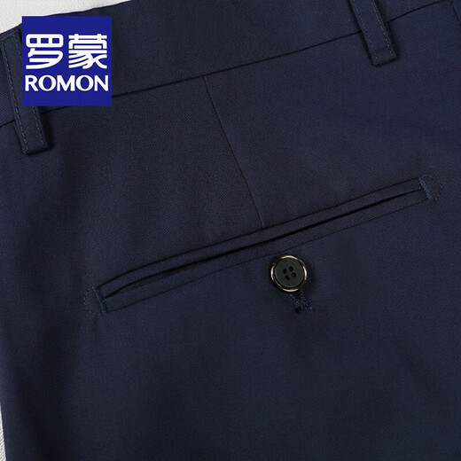 ROMON suit suit men's high-end customized business casual professional Korean version slim formal suit groom's wedding suit men's black three-piece suit (suit + trousers + white shirt) 2XL size (plus 8 gifts)