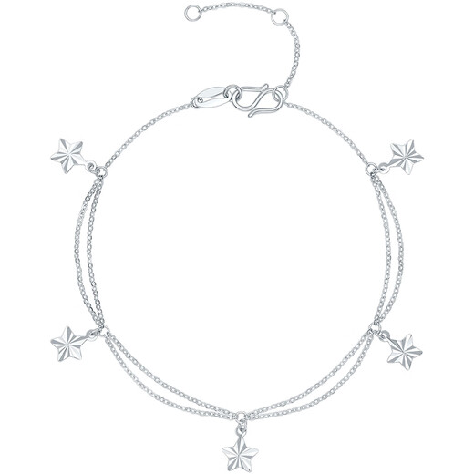 Saturday Fortune PT950 platinum bracelet for women platinum star double layer bracelet B0714840 16+3cm about 1.96g gift