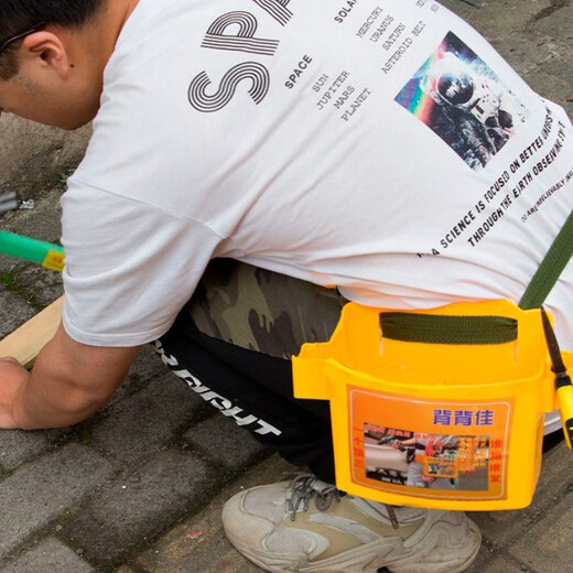 Vinoa plastic woodworking nail box construction site nail bucket waist bag portable tool box double compartment multi-function thickened nail pocket waist box thickened and enlarged single compartment + belt red 1 pack