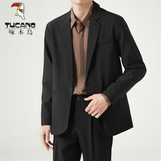 
Woodpecker (TUCANO) casual suit men's blazer men's 2025 new spring and autumn loose simple large size jacket jacket dark gray XL