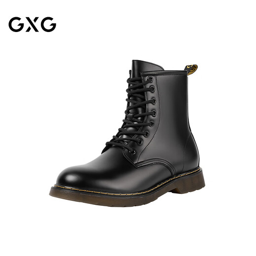 Chaussures masculines GXG pour les bottes Martin décontractées et à la mode en amélioration des bottes de style britannique polyvalente pour hommes noirs 40