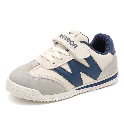 
Warrior boys' shoes spring and autumn Velcro lightweight children's sneakers WZ(CL)-1048 meters/gray/blue 35