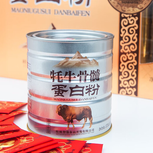 智力山东阿胶蛋白粉6罐*1盒牦牛骨髓蛋白粉 中老年益生元高钙蛋白粉 山东阿胶蛋白粉1050g(175g*6罐)