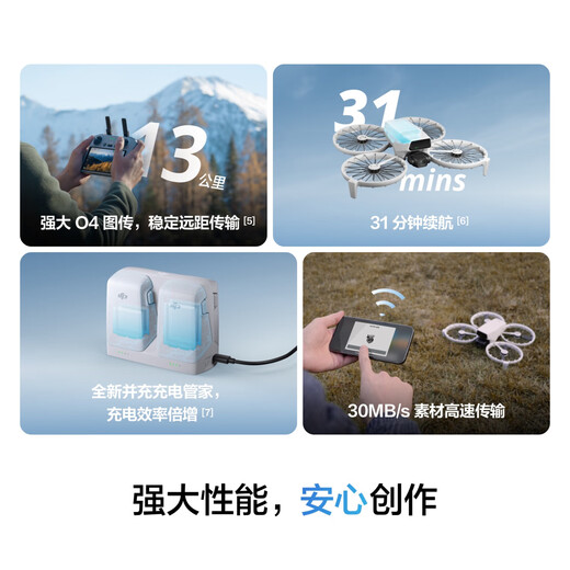 
DJI Flip Changfei Sanyi Set (with screen remote control) all-round Vlog Aerial Photography Machine Outdoor Camping Tour HD Anti-Shake Drone