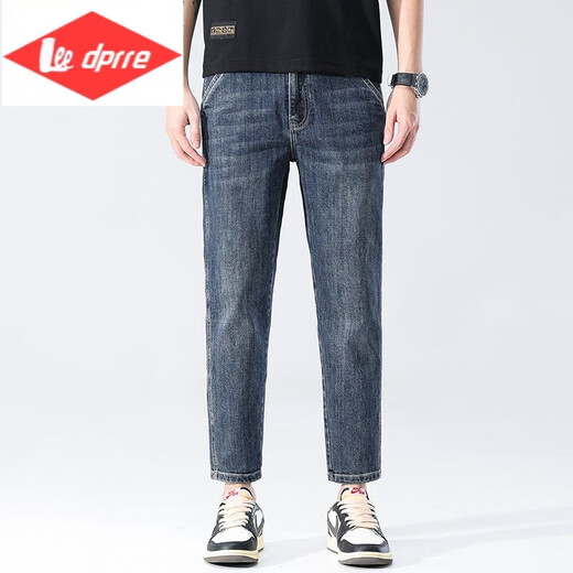 Lee Dprre Autumn Nine-Point Jeans para hombres sueltos rectos 2025 Spring y otoño Nuevos pantalones delgados de microconelato de Fit Casual Slim para hombres [Selección de calidad-A9720] 28