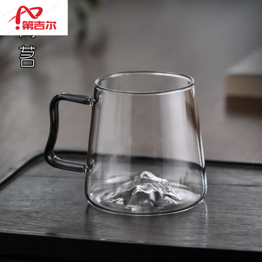第吉尔胖东来品质日式玻璃杯家用大容量水杯耐高温夏季加厚观山绿茶杯创 9195登山杯450