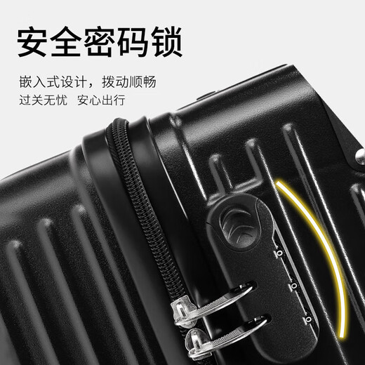 Katile crocodile suitcase men's trolley case large capacity suitcase student password box women's business suitcase black 28-inch super large size - 15-20 days of travel for two people