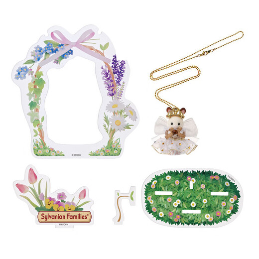 森贝儿家族（Sylvanian families）日版巧克力兔项链带摆台 过家家玩具玩偶套装 生日送儿童礼物