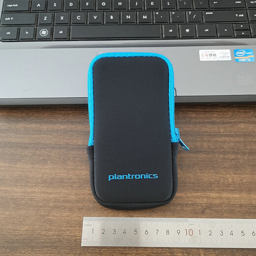 Tie-type storage bag, arm bag, sports running Bluetooth headphone bag, MP3 bag, key bag, rectangular coin purse, blue