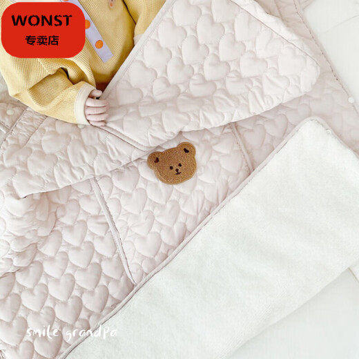 WONST baby cloak autumn and winter children's cloak windproof blanket stroller cover blanket baby carrier waist stool windproof warm thickened cover love quilted cotton rabbit quilt (thickened windproof) 80 cmx85cm